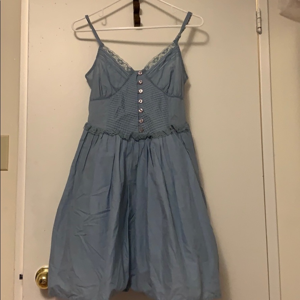 LOOK Empire Waist Chambray Dress